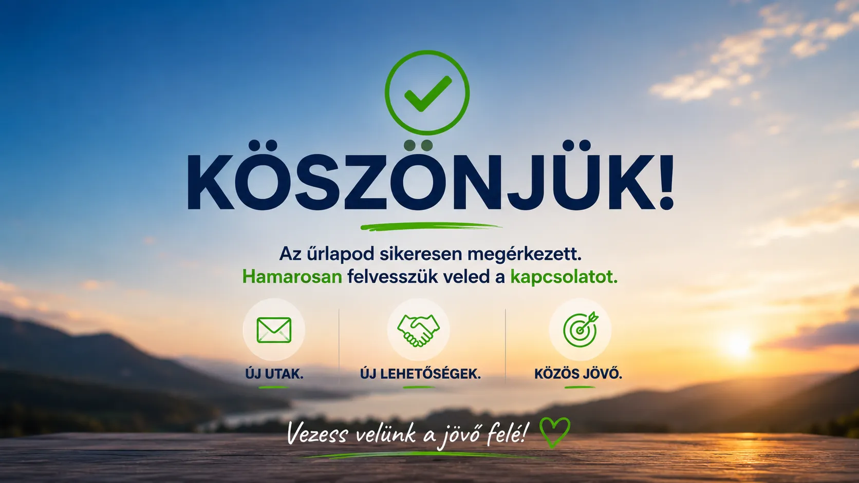 Köszönjük oldal - Nemzetközi soförállás